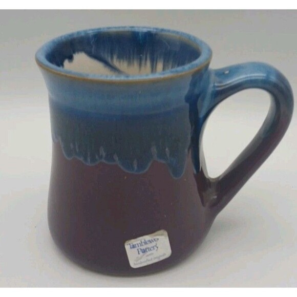 Tumbleweed Pottery Mug Feel Free To Bite Me Stoneware Blue Drip Purple Glaze - Picture 6 of 10